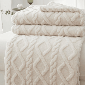 Warmth Elegance Combined Blanket Sophisticated Home Decor Piece